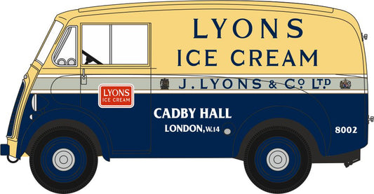 Oxford Morris J Type Van Lyons Ice Cream OD76MJ013 OO Gauge