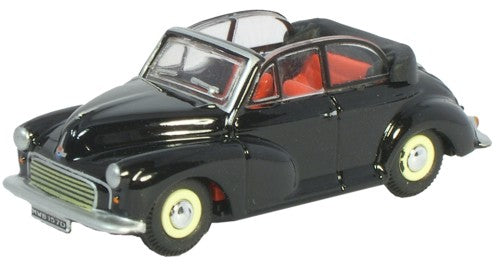 Oxford Diecast 76MMC002 Moris Minor Soft Top Open Black OO Gauge