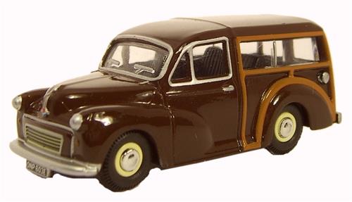 Oxford Diecast 76MMT003 Morris Minor Traveller 1967 Maroon OO Gauge