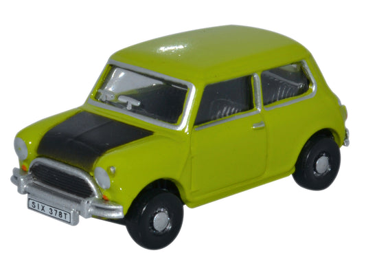 Oxford Diecast 76MN005S Austin Mini Lime Green OO Gauge