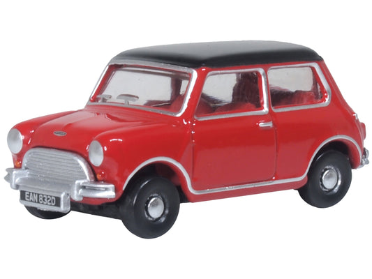 Oxford Austin Mini Cooper Tartan Red/Black OD76MN012 OO Gauge