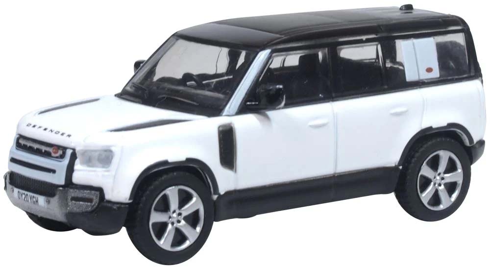 Oxford Diecast 76ND110X003 Land Rover Defender 110X New Fuji White OO Gauge