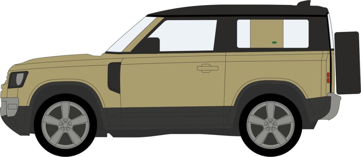 Oxford Diecast 76ND90003 Land Rover Defender 90 New Godwana Stone OO Gauge