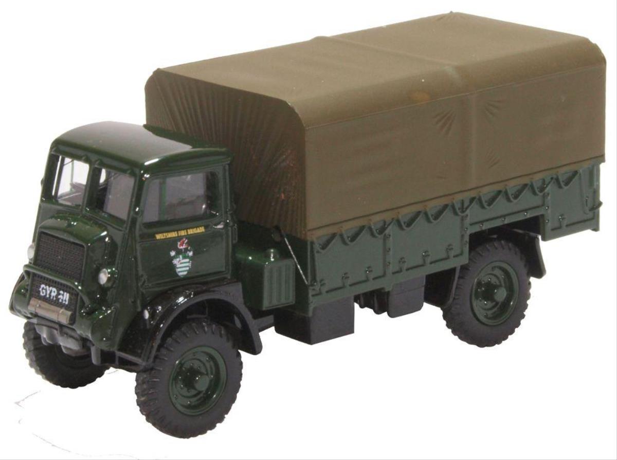 Oxford Diecast 76QLD006 Bedford QLD Wiltshire Fire Brigade OO Gauge