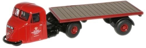Oxford Diecast 76RAB007 Scammell Scarab Flatbed Trailer PO Supplies Dept OO