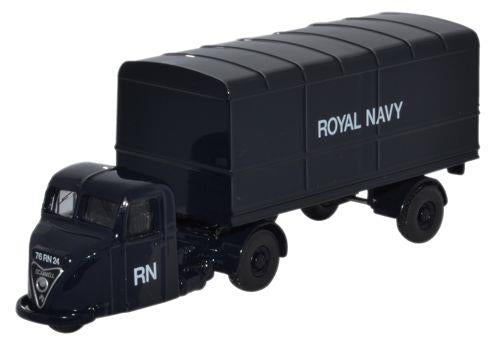 Oxford Diecast 76RAB010 Scammell Scarab Van Trailer Royal Navy OO Gauge