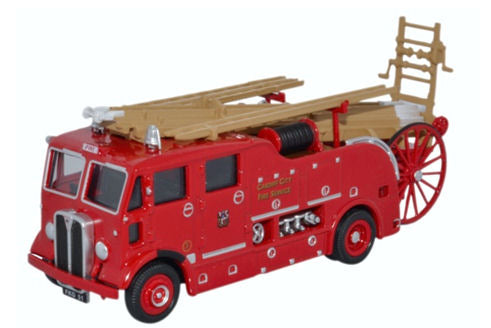 Oxford Diecast 76REG007 AEC Regent III Pump Escape Cardiff City Fire Service OO