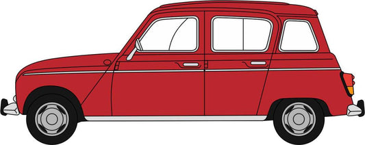 Oxford Diecast 76RN002 Renault 4 Red OO Gauge