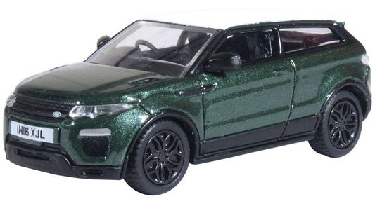 Oxford Diecast 76RRE003 Range Rover Evoque Coupe 2016 Aintree Green OO Gauge