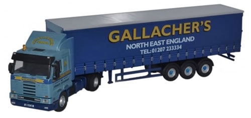 Oxford Diecast 76S143003 Scania 113 40ft Curtainside Gallacher Bros. OO Gauge