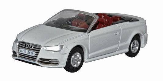 Oxford Diecast 76S3001 Audi S3 Cabriolet Glacier White OO Gauge