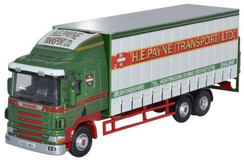 Oxford Diecast 76S94002 Scania 94D Curtainside H E Payne OO Gauge