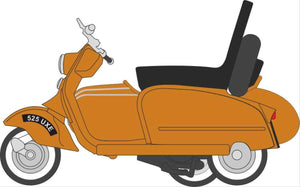 Oxford Diecast 76SC003 Scooter & Sidecar Orange OO Gauge
