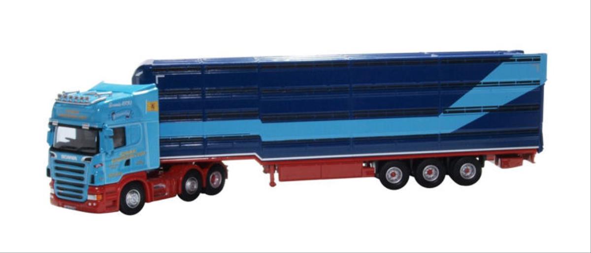 Oxford Diecast 76SCA01LT Scania Houghton Parkhouse Livestock Trans. George OO