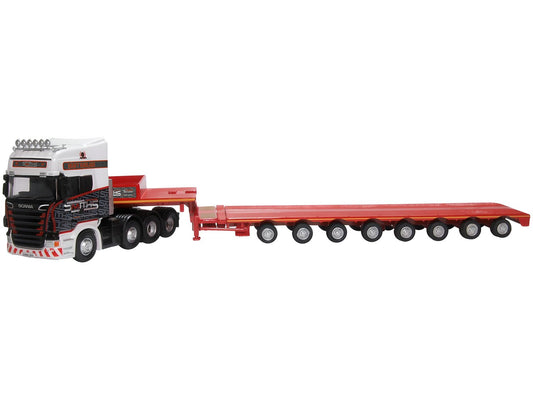 Oxford Diecast 76SCA05LL Scania Topline Nooteboom Low Loader Smiths Bridgend OO