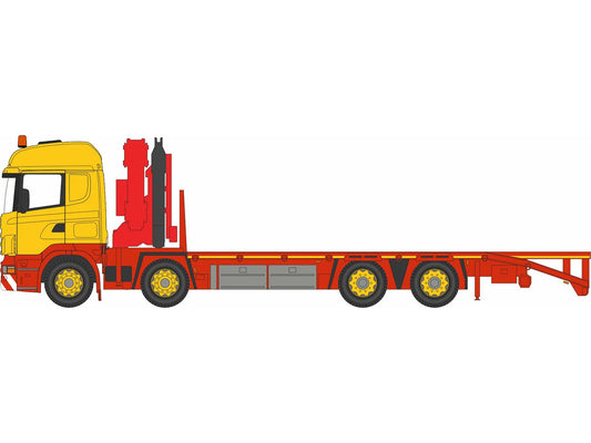 Oxford Diecast Scania Crane Lorry Yellow OD76SCL005 OO