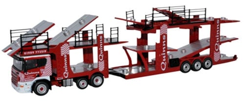 Oxford Diecast 76SCT002 Scania P EVO6 Car Transporter Quinns OO Gauge