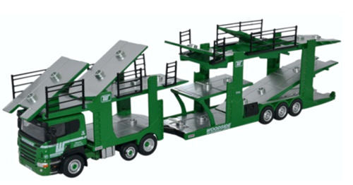 Oxford Diecast 76SCT003 Scania P Car Transporter Woodside Motorfreight OO Gauge