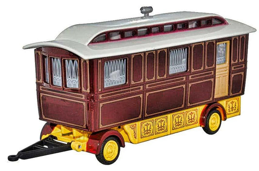 Oxford Diecast 76SCV001 Showmans Caravan Maroon OO Gauge
