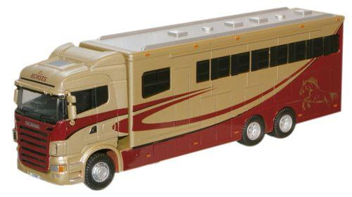 Oxford Diecast 76SHL01HB Scania 420 Highline Horsebox Metallic OO Gauge
