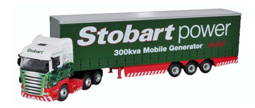 Oxford Diecast 76SHL02CS Scania Highline Curtainside Stobart Power OO Gauge