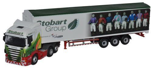 Oxford Diecast 76SHL04WF Scania Highline Walking Floor Stobart Ascot Cha. Day OO