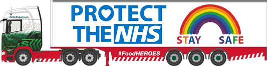 Oxford Diecast 76SNG005 Scania S Series Highline Box Trailer Stobart NHS OO