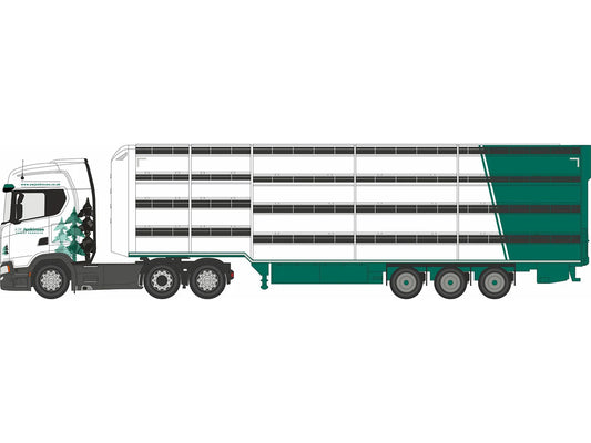 Oxford Diecast Scania S Series Livestock Trailer A W Jenkinson OD76SNG006 OO