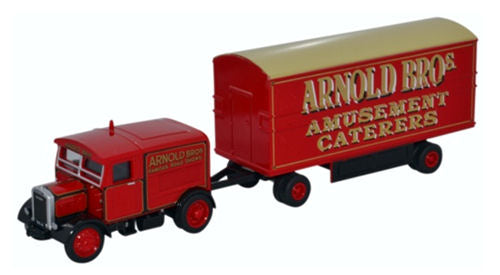 Oxford Diecast 76SST007 Scammell Showtrac & Dodgem Trailer Arnold Bros OO Gauge
