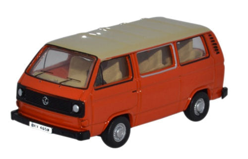 Oxford Diecast 76T25008 VW T25 Bus Ivory/Brilliant Orange OO Gauge