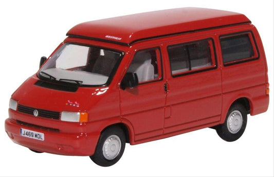 Oxford Diecast 76T4001 VW T4 Westfalia Camper Paprika Red OO Gauge