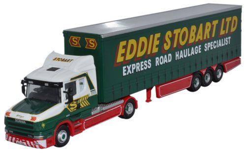 Oxford Diecast 76TCAB007 Scania T Cab Curtainside Eddie Stobart OO Gauge