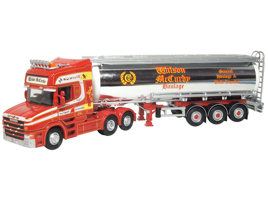 Oxford Diecast 76TCAB011 Scania T Cab Cylindrical Tanker Wilson McCurdy OO Gauge