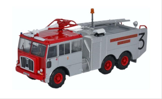 Oxford Diecast 76TN004 Thornycroft Nubian Isle of Man Airports Fire Service OO