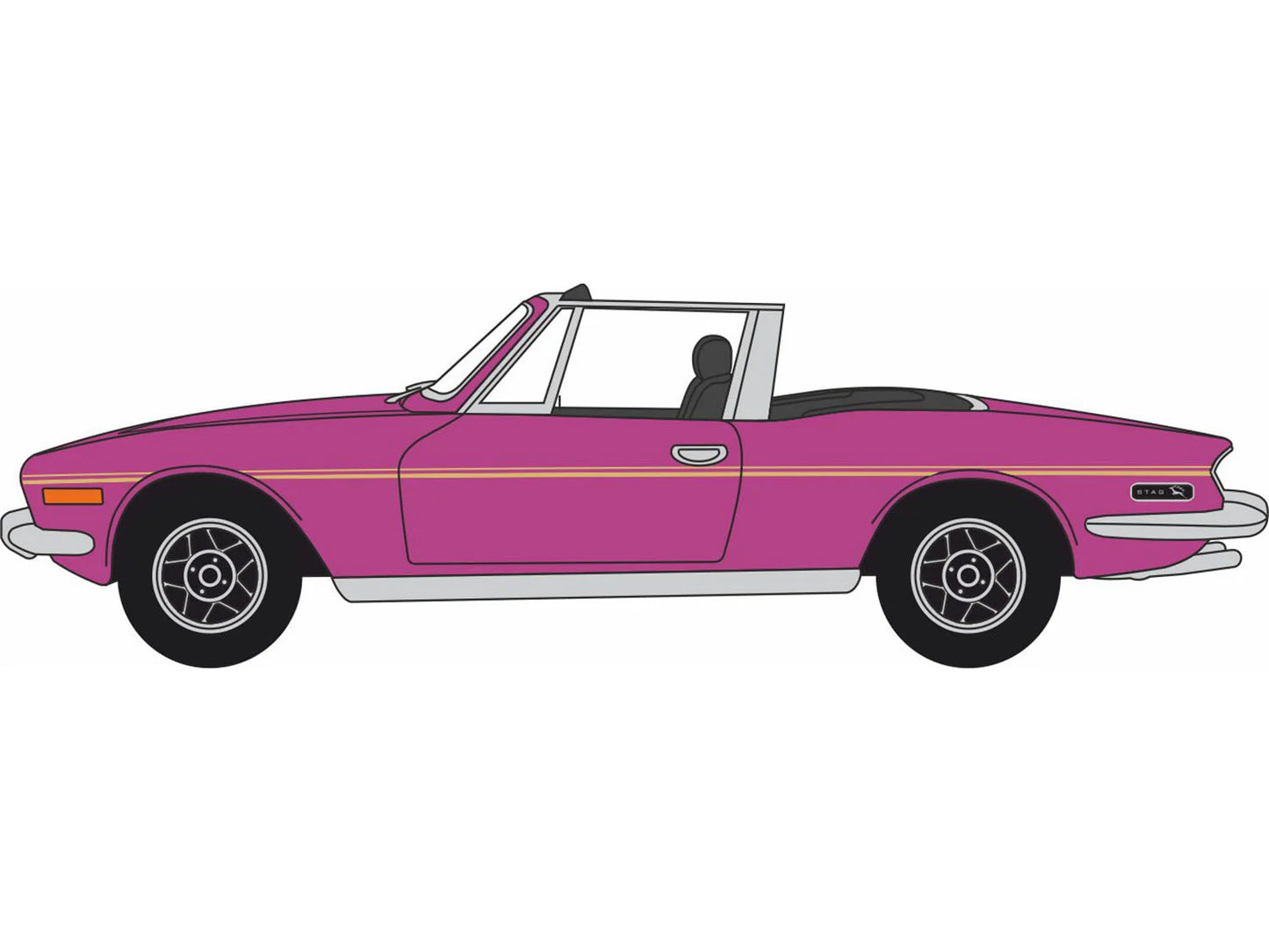 Oxford Diecast Triumph Stag Magenta OD76TS005 OO Gauge