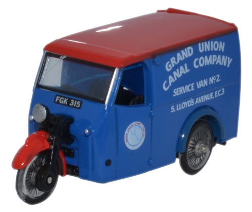 Oxford Diecast 76TV008 Tricycle Van Grand Union Canal Company OO Gauge