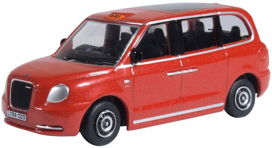 Oxford Diecast 76TX5002 LEVC TX5 Taxi Tupelo Red OO Gauge