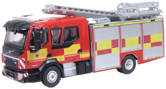 Oxford Diecast Volvo FL Emergency 1 Pump Ladder South Wales Fire & Rescue OD76VEO002 OO Gauge