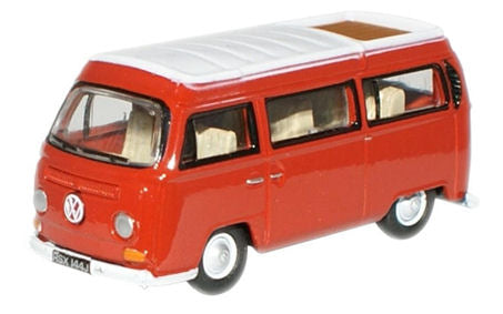 Oxford Diecast 76VW004 VW Camper Open Senegal Red/White OO Gauge