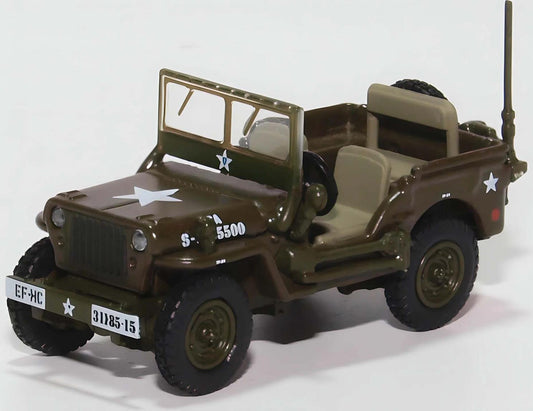 Oxford Diecast 76WMB003 Willys Jeep MB US Army OO Gauge