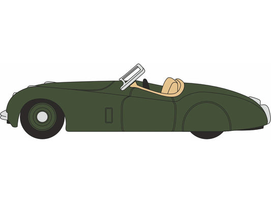 Oxford Diecast Jaguar XK120 British Racing Green OD76XK120006 OO Gauge