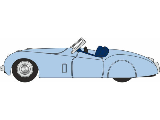 Oxford Diecast Jaguar XK120 Pastel Blue OD76XK120007 OO Gauge