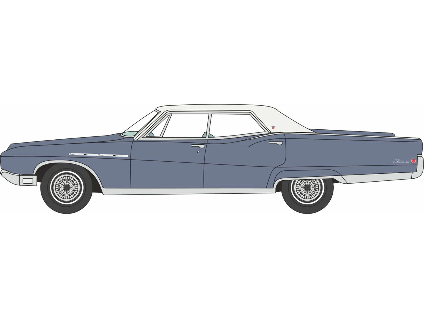 Oxford Diecast 1968 Buick Electra 225 Medium Teal Blue Mist/Parchment