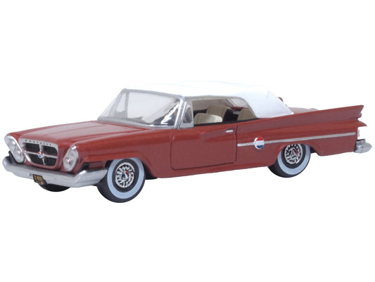 Oxford Diecast 1961 Chrysler 300 Convertible Closed Cinnamon/White HO 87CC61004