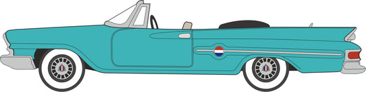 Oxford 1961 Chrysler 300 Convertible (Open) Pinehurst Green OD87CC61005 HO Gauge