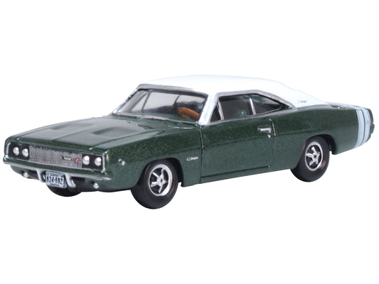 Oxford 1968 Dodge Charger Racing Green/White OD87DC68005 HO Gauge
