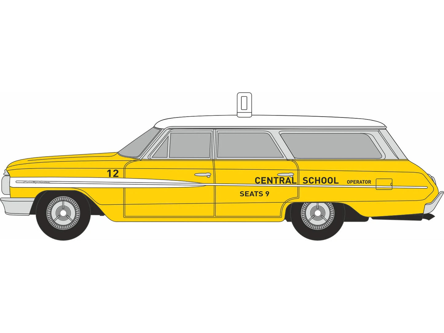 Oxford Diecast 1964 Ford Country Station Wagon Central School Bus OD87FC64002