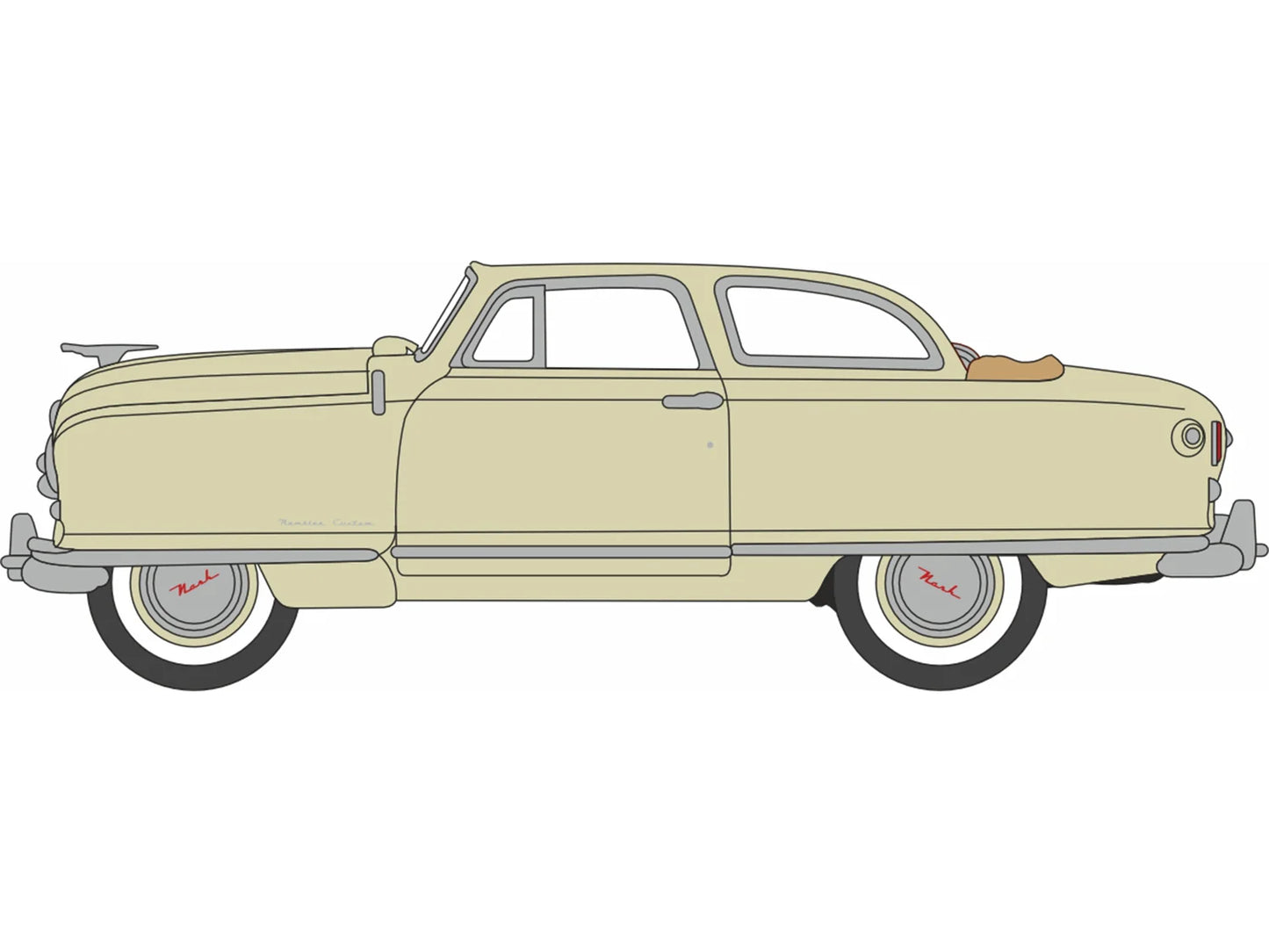 Oxford Diecast 1950 Nash Rambler Custom Landau Convertible Open Champagne