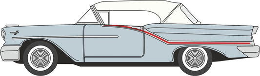 Oxford 1957 Oldsmobile 88 Convertible (Closed) Gray/Red/White OD87OC57003 HO Gauge