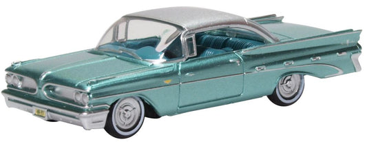 Oxford Diecast 87PB59003 Pontiac Bonneville Coupe 1959 Seaspray Green HO